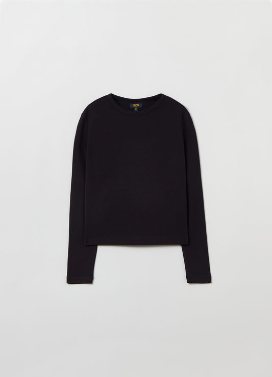 Long-sleeved T-shirt in cotton