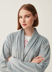 Short dressing gown in velour