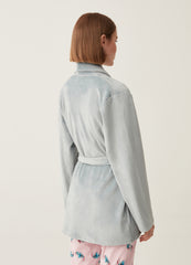 Short dressing gown in velour