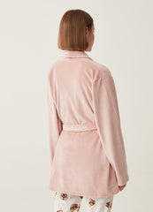 Short dressing gown in velour