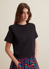 Boxy-fit T-shirt in shoulder straps