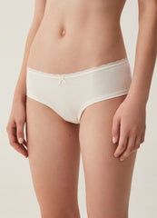 Two-pack French knickers with lace and bow