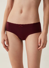 Two-pack French knickers with lace and bow