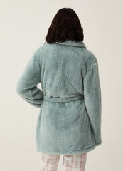 Short dressing gown with belt