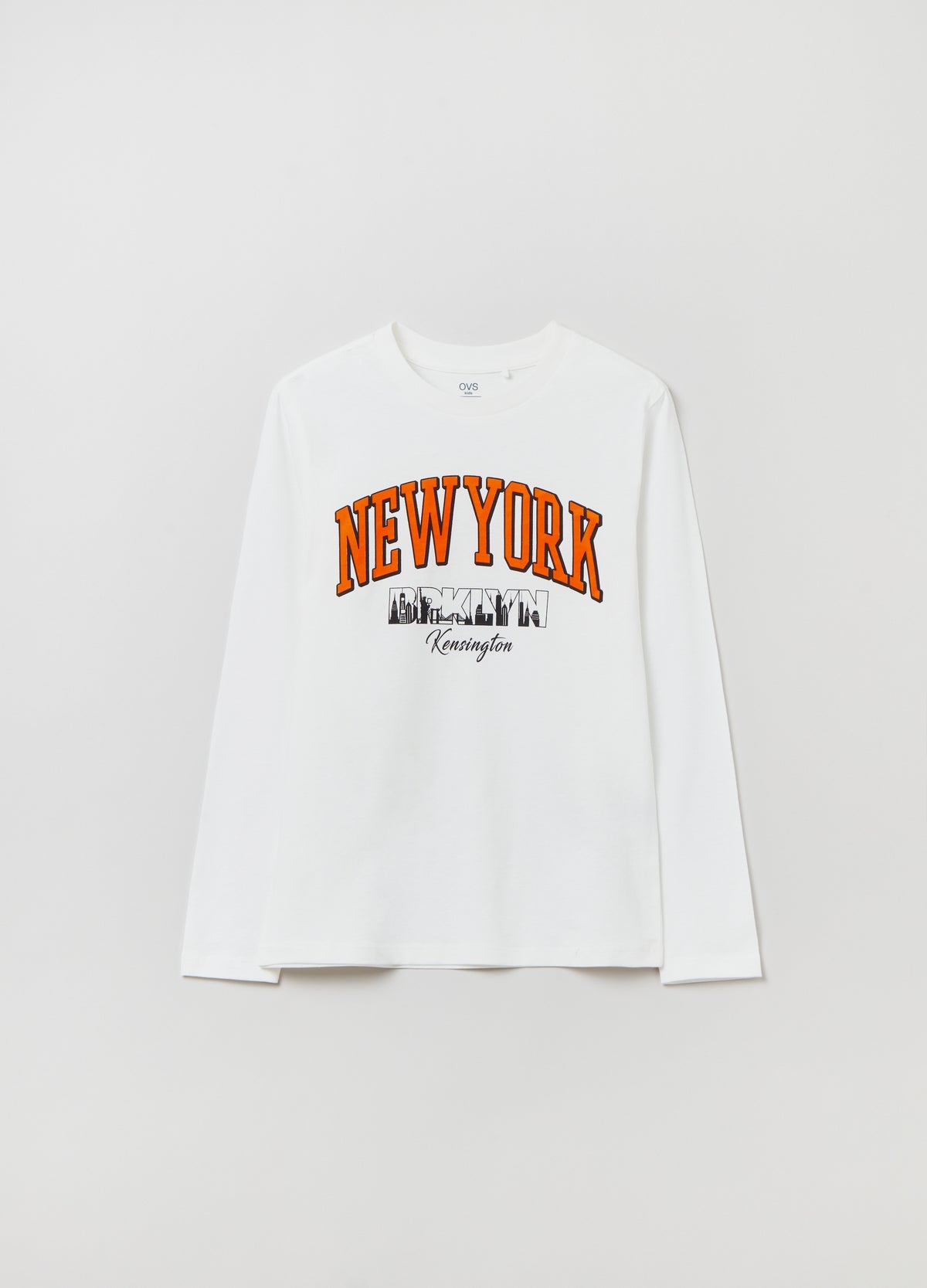 Long-sleeved T-shirt with New York print