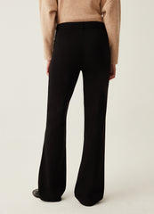 Flare-fit trousers with pockets