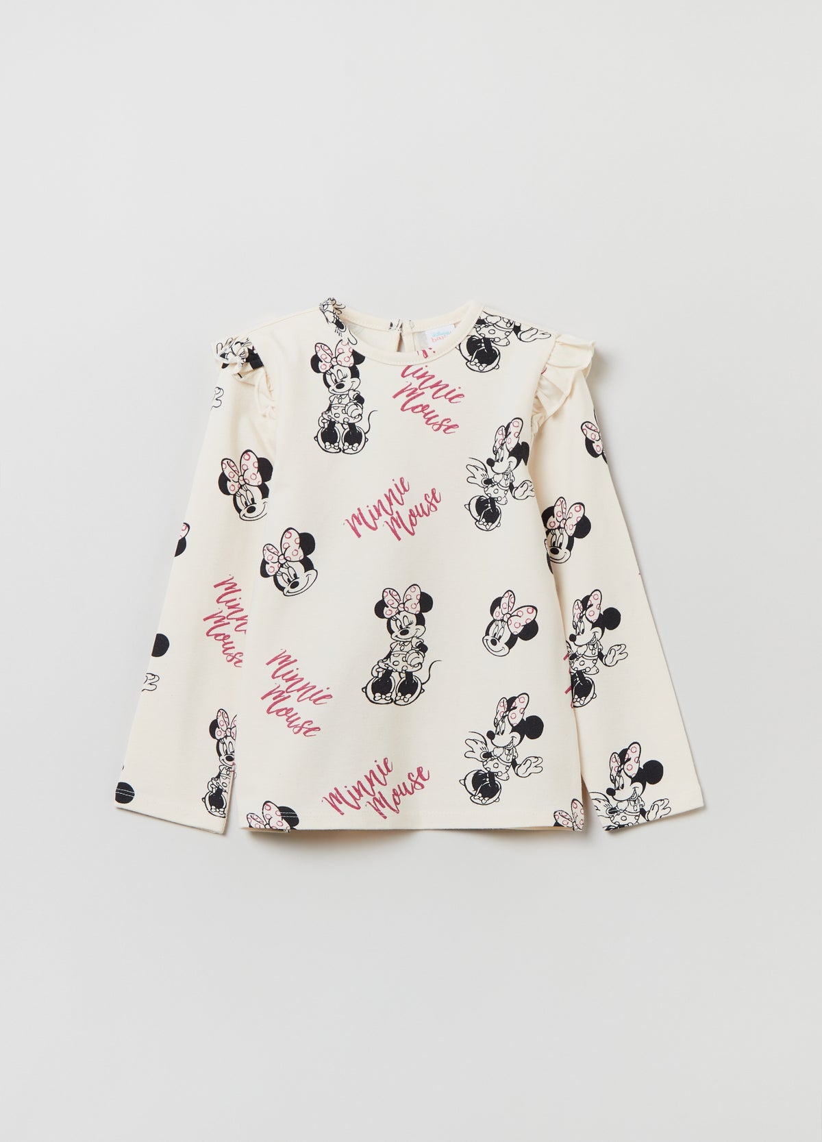 T-shirt with long sleeves and Minnie Mouse print