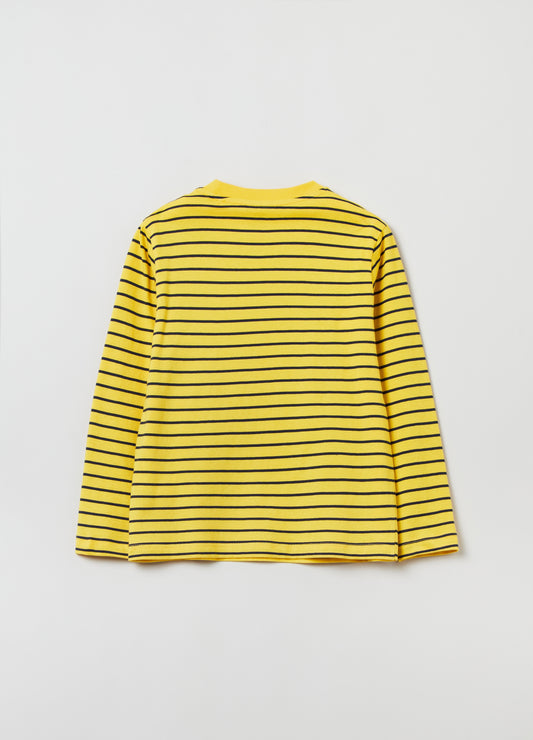 Long sleeved T-shirt with striped pattern