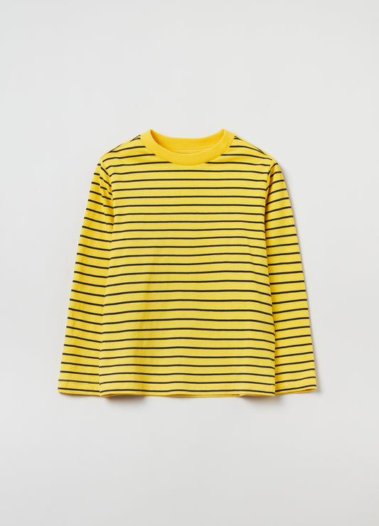 Long sleeved T-shirt with striped pattern