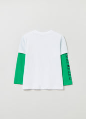 Long-sleeved T-shirt with Minecraft print