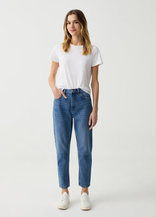 Mum-fit crop jeans