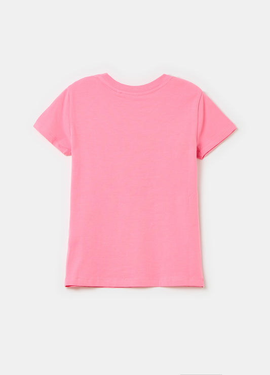 Solid colour crew neck T-shirt