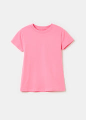 Solid colour crew neck T-shirt