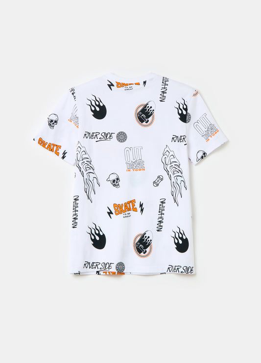 Printed cotton T-shirt