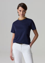 Supima cotton T-shirt with round neck