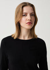 Essential cotton T-shirt with long sleeves