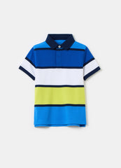 Polo shirt in piquet with striped pattern