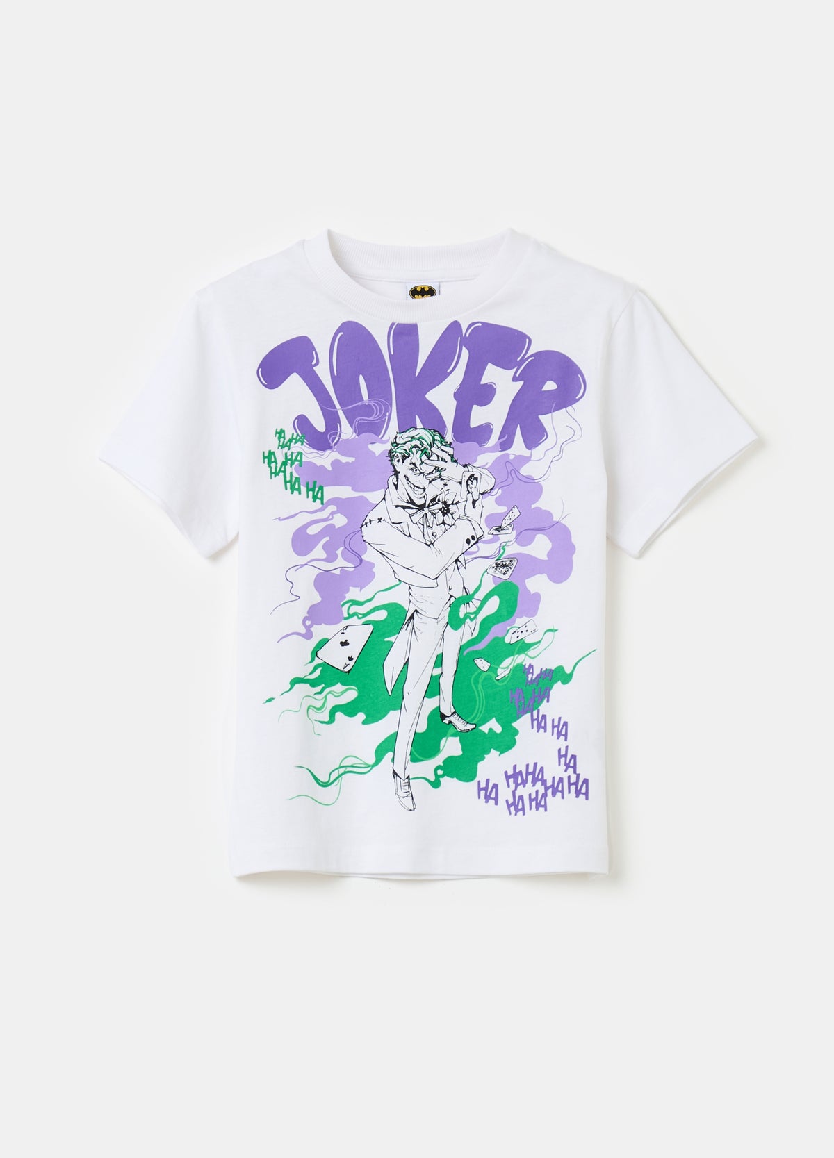 Cotton T-shirt with Joker print