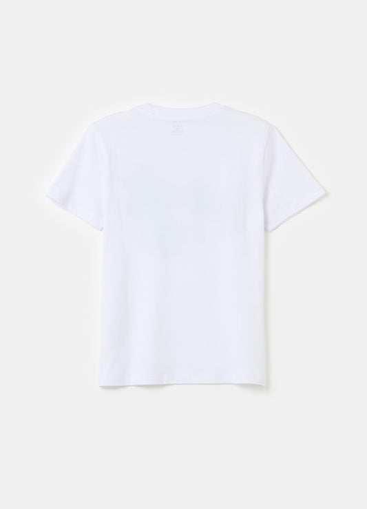 Cotton T-shirt with lettering print