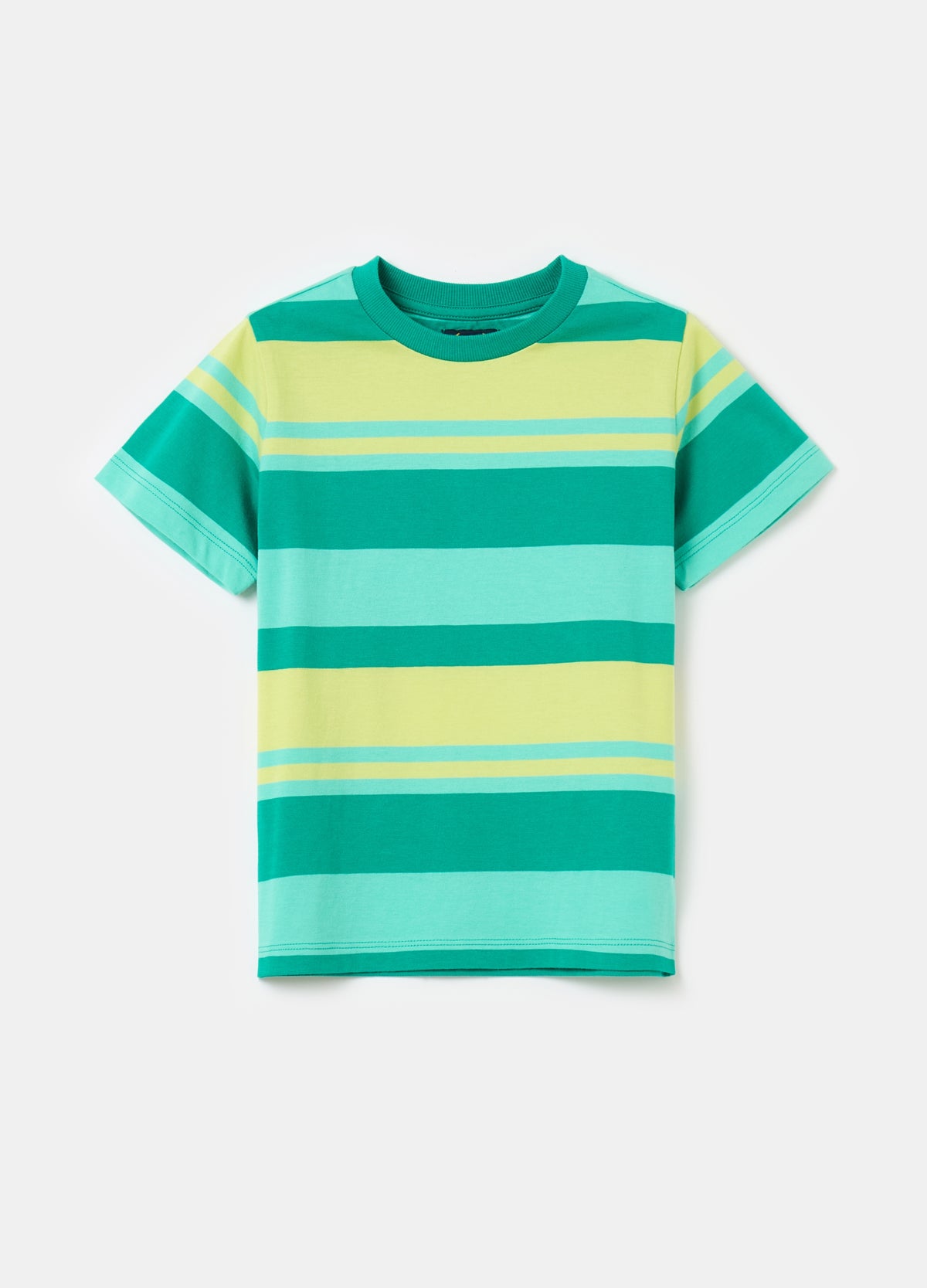 Cotton T-shirt with striped pattern