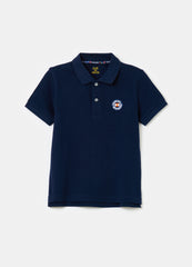 Polo shirt with nautical circle embroidery