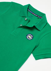 Polo shirt with nautical circle embroidery