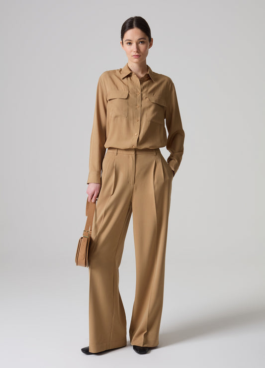 Contemporary wide-leg palazzo trousers