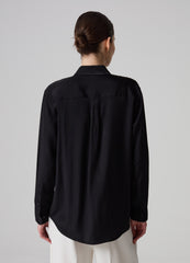 Contemporary relaxed-fit shirt in satin