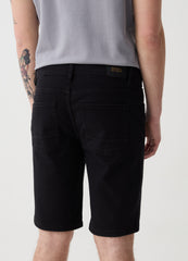 Slim-fit Bermuda shorts in stretch denim