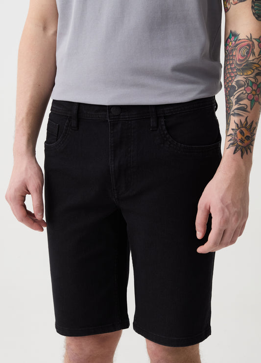 Slim-fit Bermuda shorts in stretch denim