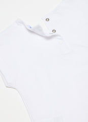 Cotton T-shirt with broderie anglaise insert