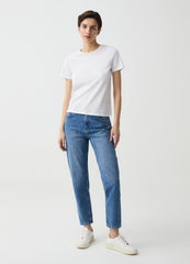 Straight fit cropped jeans