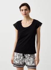 Short pyjamas in organic cotton and viscose