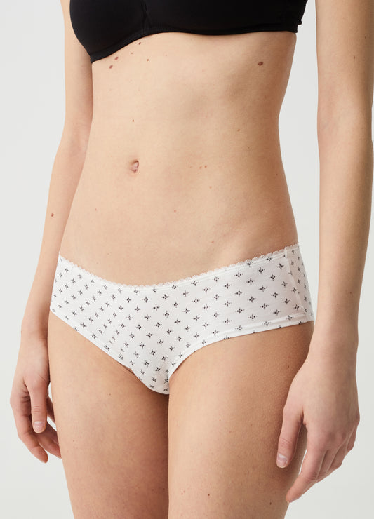 Three-pack organic stretch cotton French knickers