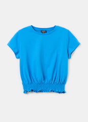 Cotton T-shirt with elastic base