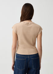 Essential ribbed T-shirt with kimono sleeves