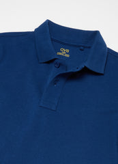 Solid colour cotton piquet polo shirt