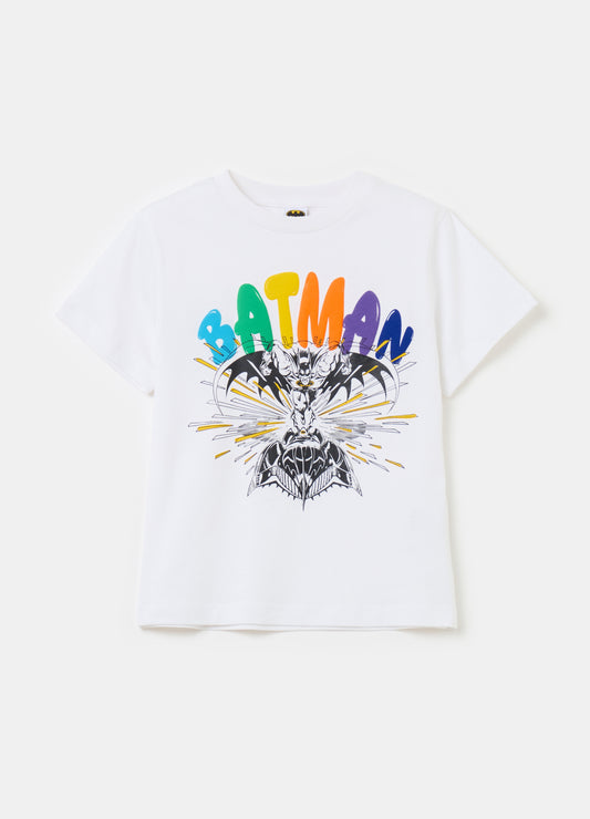 Cotton T-shirt with Batman print