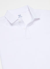 Solid colour cotton polo shirt