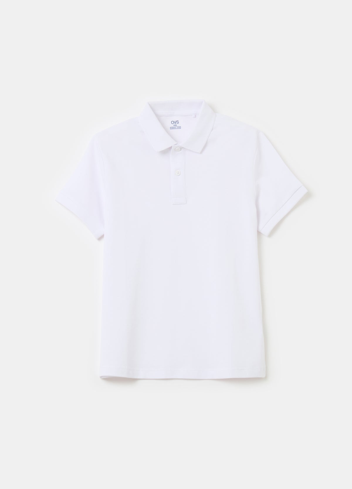 Solid colour cotton polo shirt