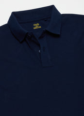 Solid colour cotton polo shirt