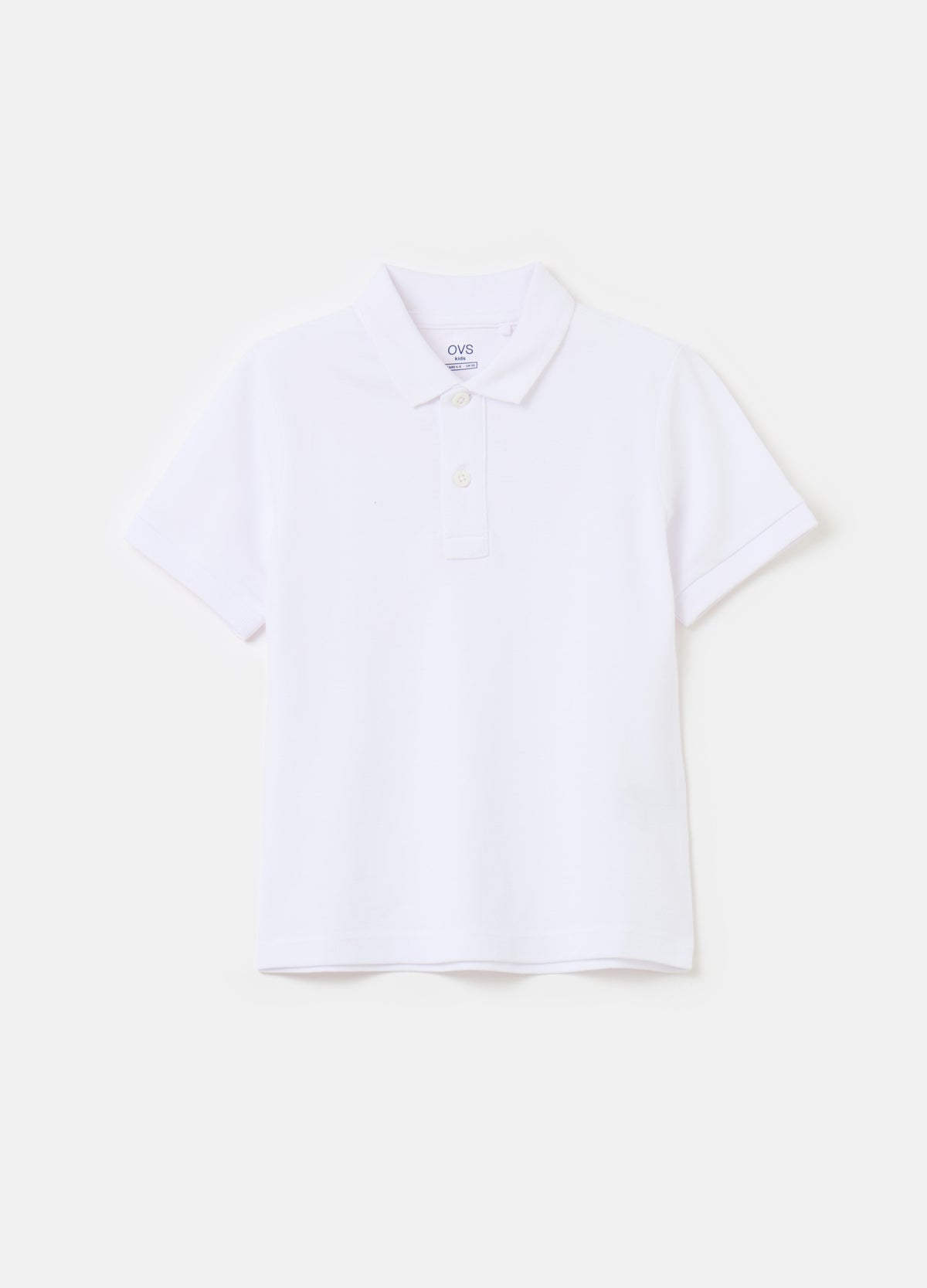 Solid colour cotton piquet polo shirt