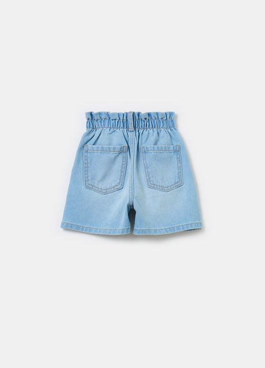 Balloon-fit shorts in denim