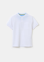 Textured cotton T-shirt with pocket