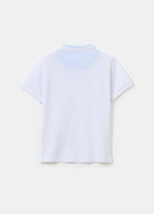 Textured cotton T-shirt with pocket