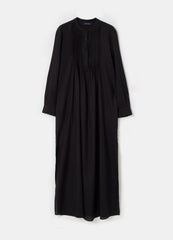 Contemporary long dress with mandarin collar