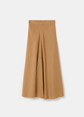 Contemporary long skirt in linen and viscose