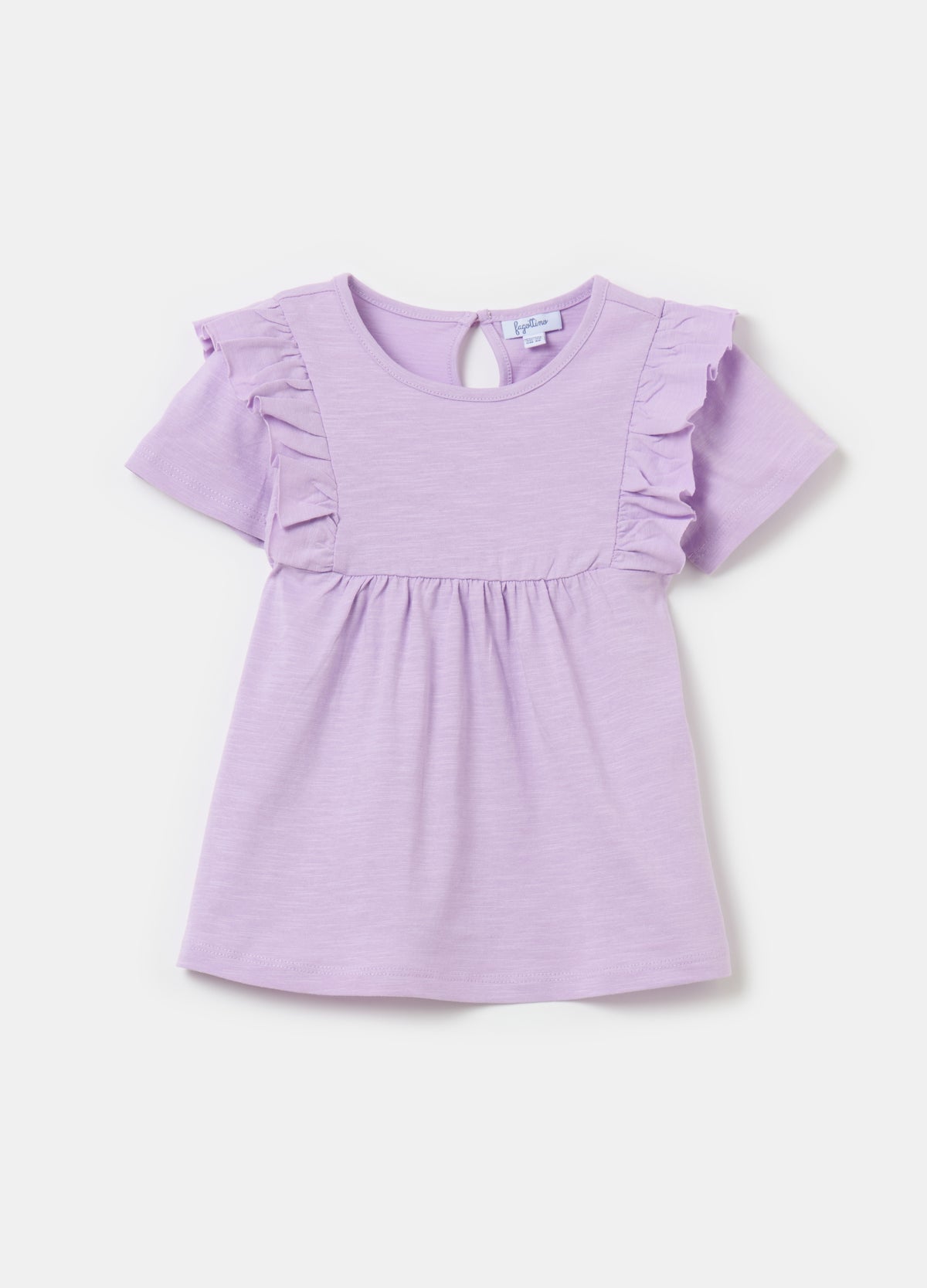 Cotton T-shirt with frills