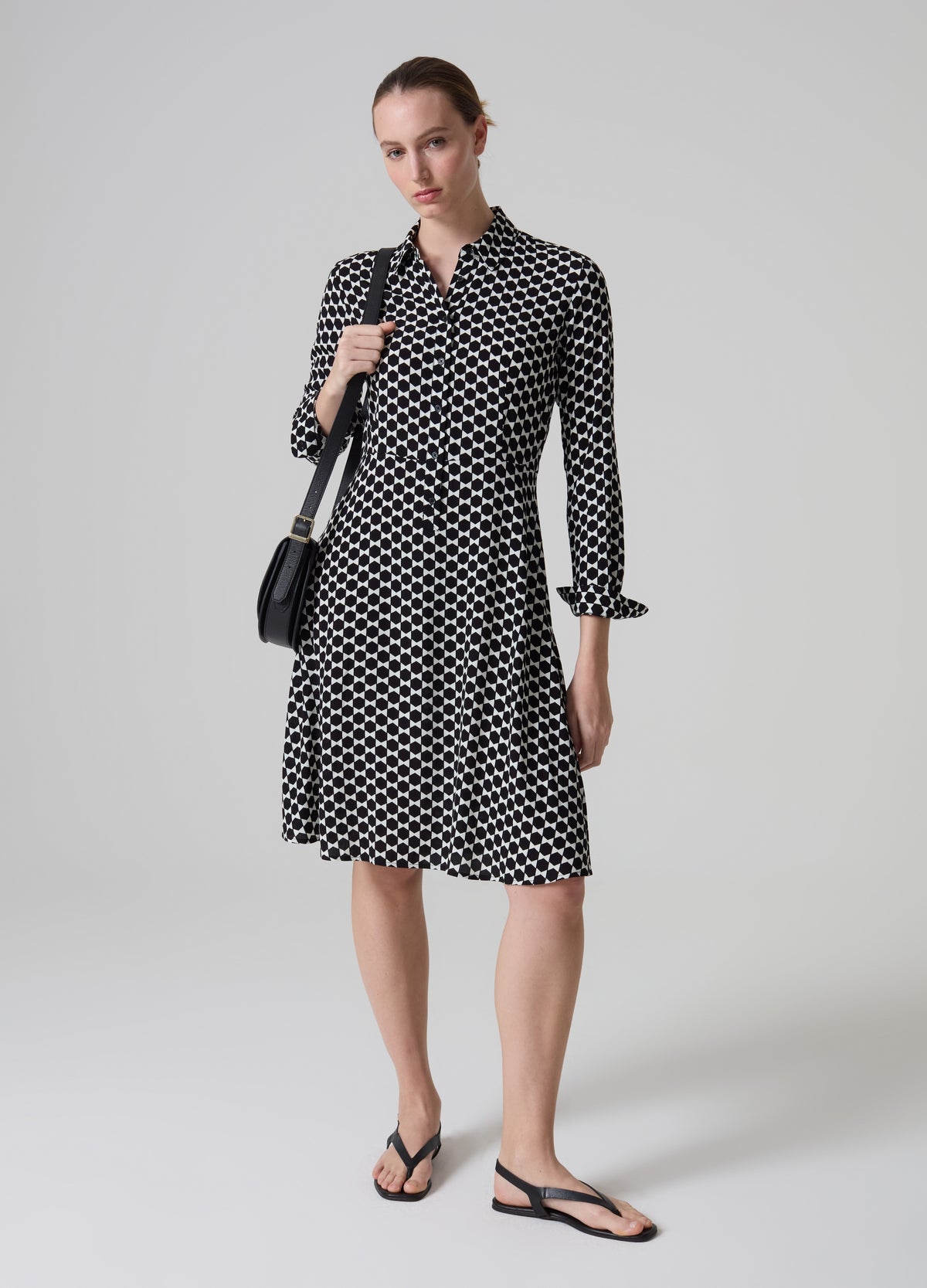 Contemporary midi shirt dress