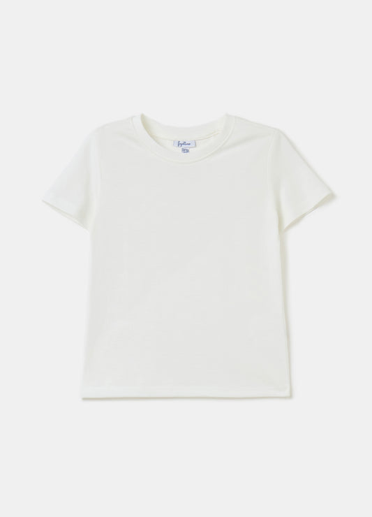 Cotton T-shirt with round neck